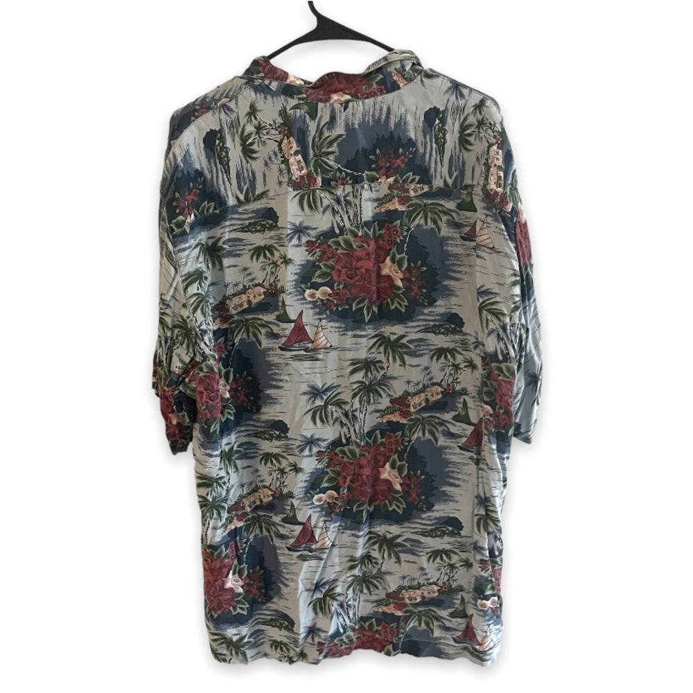 Vintage A Souvenir Of The Rainforest Café Mens Short Sleeve Hawaiian Shirt Large - Picture 2 of 9